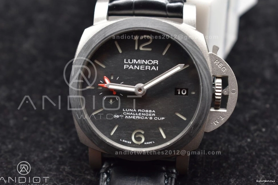 1:1 Dial UrbanStyle PAM1096 Super Best Luminor Titanium W Clone VSF P.9011 on Strap 986 GMT Edition 42mm Black Black Leather 0514